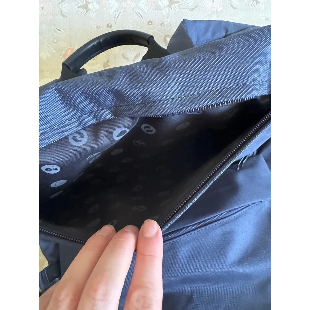 REBORN‎ Sustainable Navy Blue Backpack Recycled Travel Laptop Bag Organizer